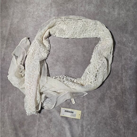 COLLECTION EIGHTEEN Net Overlay Boa POLYESTER Scarf 12" x 80" - Picture 1 of 4